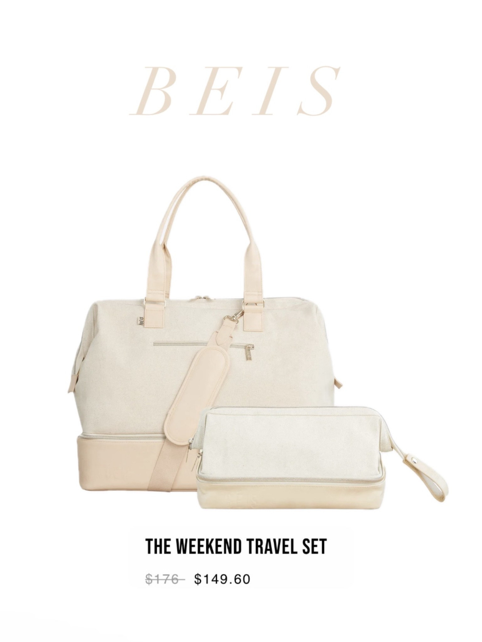 My favorite travel set 20% off rn! Perfect for road trips, airplane, mommy bag, gift idea for her. 

#beis #beisbag #beissale #weekenderbag #pouchbag #giftideasformom #mothersday #mothersdaygiftideas #giftideasforher #mothersdaygifts #travelbags #travelbagsets #beisweekenderbag #roadtrips #airplanebags #mommybag #giftideafornewmom 

#LTKTravel #LTKMothersDay #LTKSaleAlert