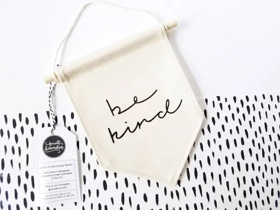 Wall Flag / Be Kind | Etsy (US)