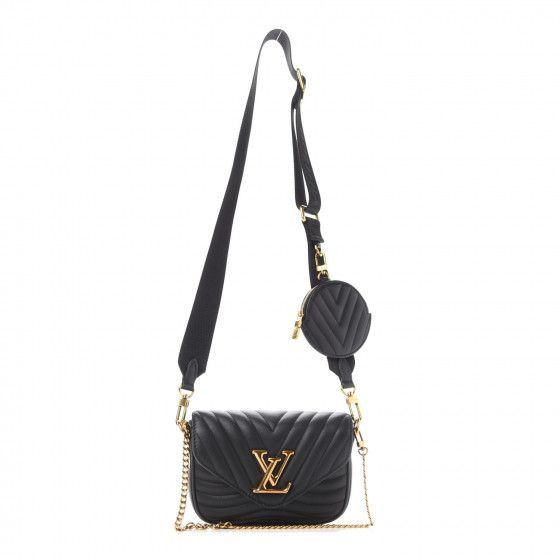 LOUIS VUITTON Calfskin New Wave Multi Pochette Black | FASHIONPHILE | Fashionphile