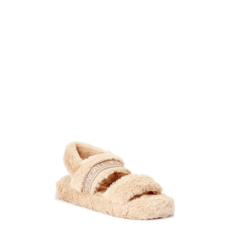 Kendall + Kylie Women's Shane Faux Fur Two Band Slippers | Walmart (US)