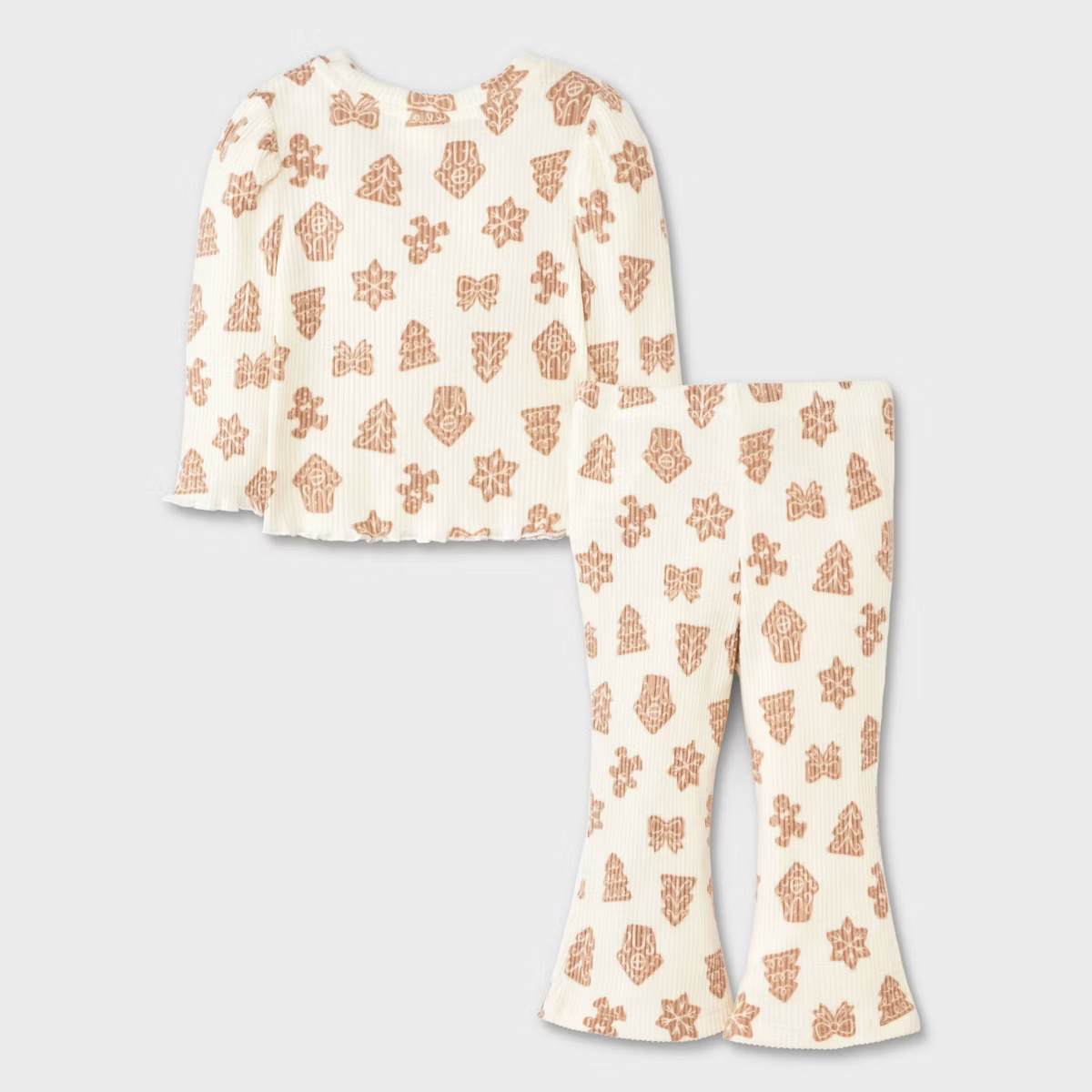 Baby Girls' 2pc Long Sleeve Christmas Holiday Cookies Ribbed Sweatshirt and Flare Leggings Set - ... | Target