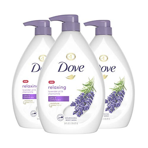 Dove Relaxing Body Wash Pump Calms & Comforts Skin Lavender Oil and Chamomile Effectively Washes Away Bacteria While Nourishing Your Skin 34 oz 3 Count | Amazon (US)