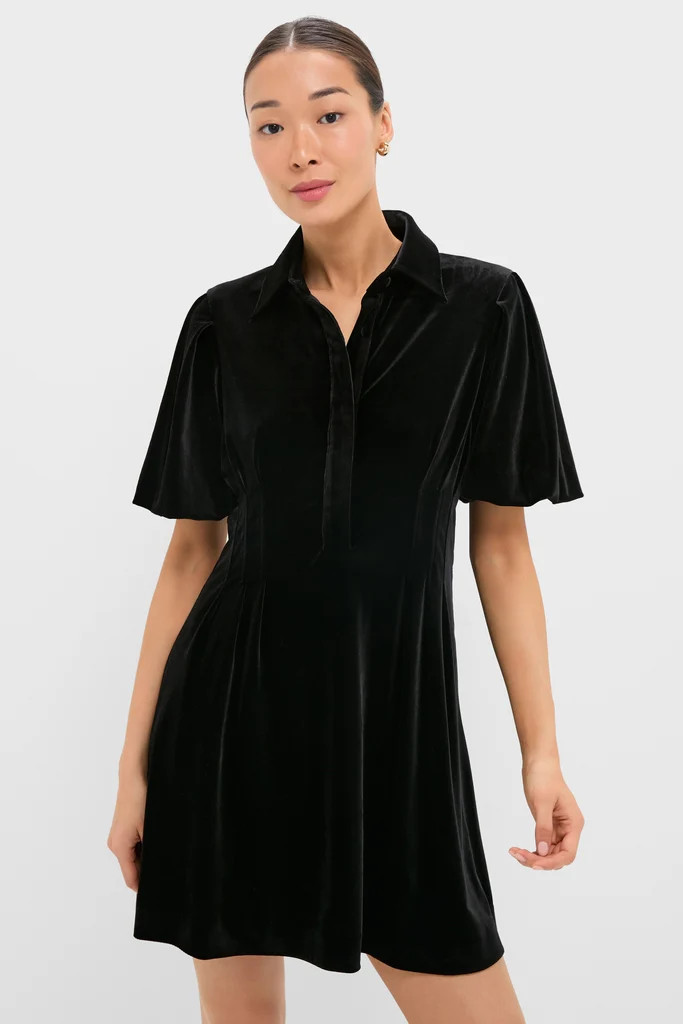 Black Velvet Mini Delaney Dress | Tuckernuck (US)