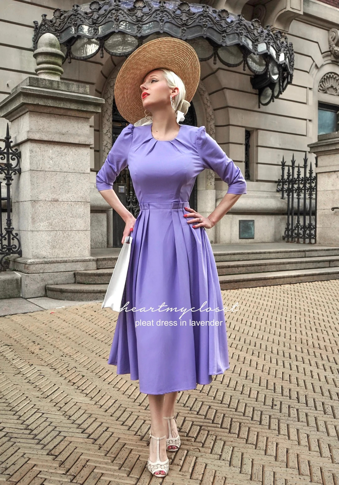 Kate Middleton Lavender Pleated - Swing Dress Celeb Inspired Custom Made - Etsy | Etsy (DACH)