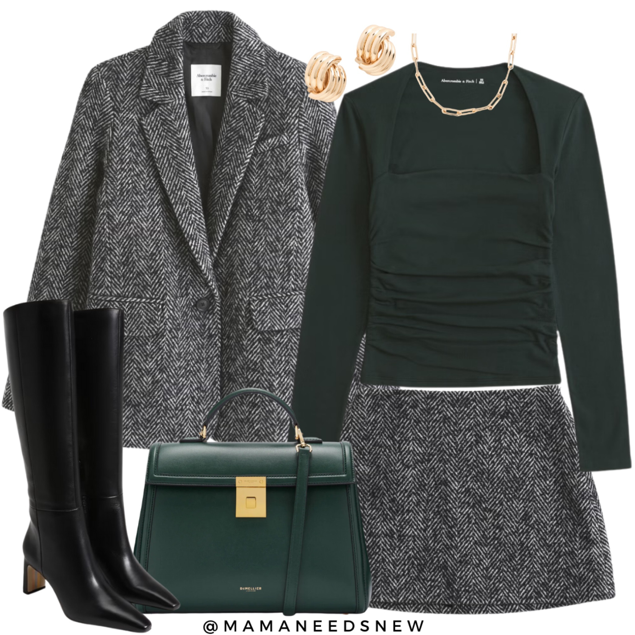 A fall outfit with matching skort and blazer paired with leather boots 🖤

#LTKItBag #LTKSeasonal #LTKSaleAlert