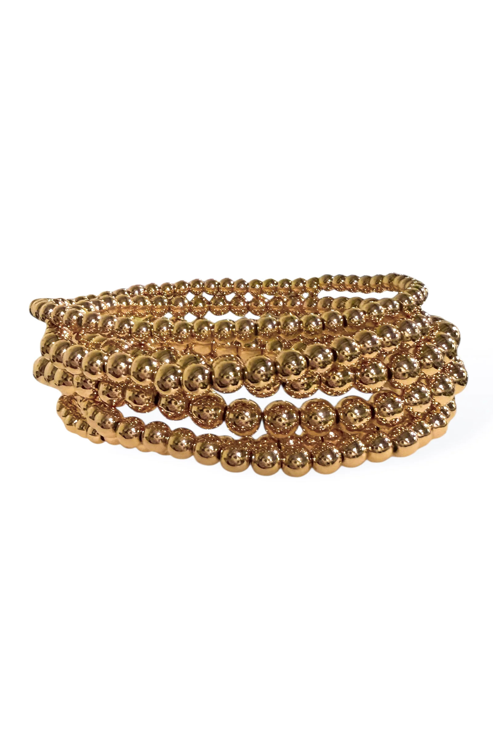 You're So Golden Gold Beaded Bracelet Set | The Willow Tree