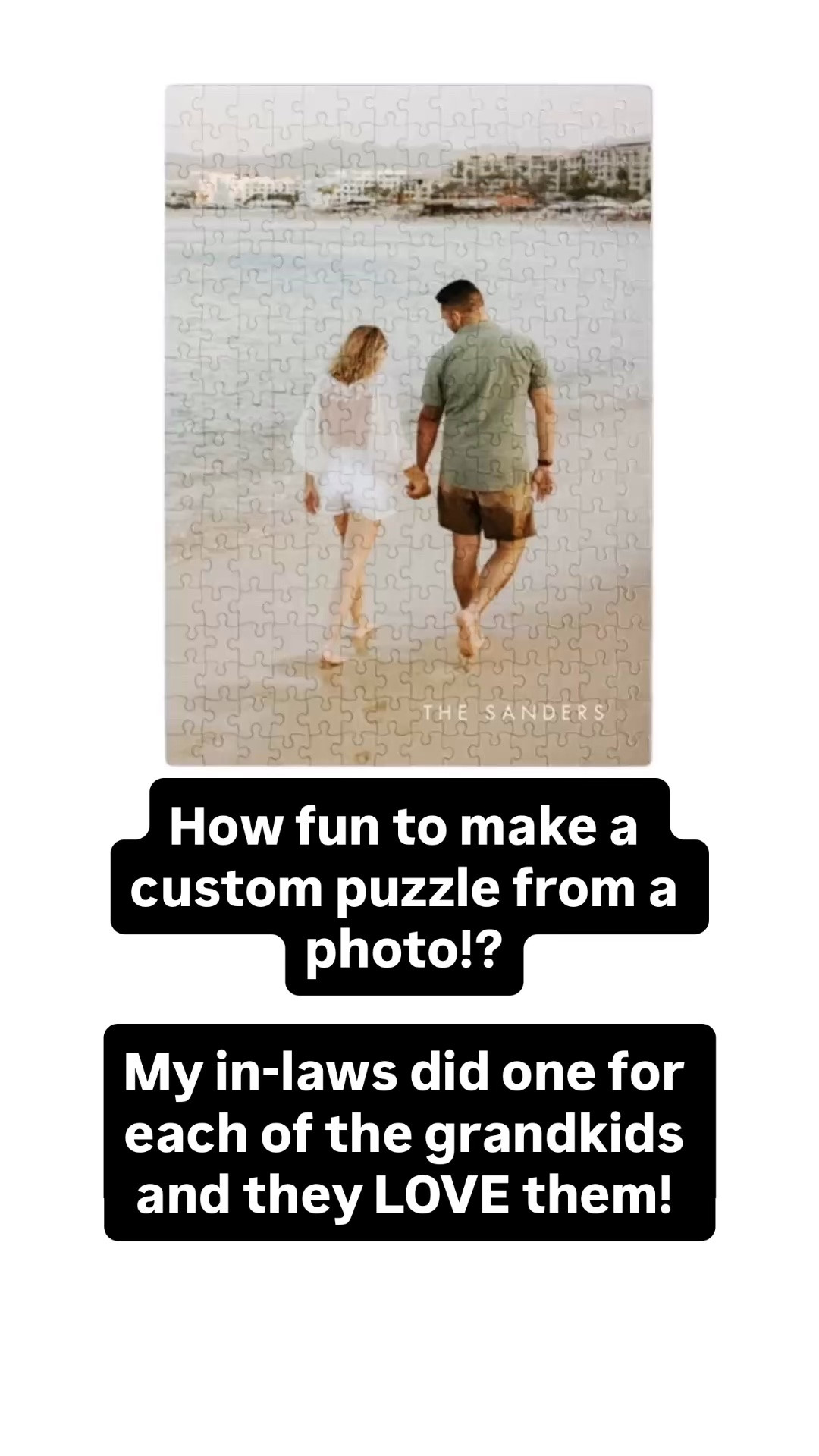 A custom photo puzzle!? This is my kind of gift!

Perfect for Father’s Day coming up, weddings, birthdays, etc