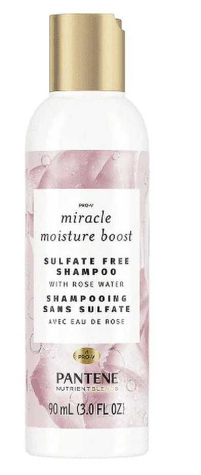 Pantene Sulfate Free Shampoo with Rosewater for Dry Damaged Hair, Color Safe, 3.0 oz | Walmart (US)