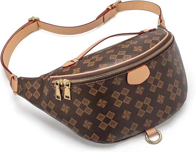 Crossbody Sling Bag for Women Fanny Pack with Adjustable Strap Large Opening Two-Way Zipper Closu... | Amazon (US)