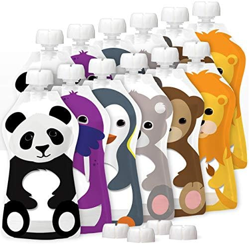 SQUOOSHI Reusable Baby Food Pouches - 5 oz - 12 Large Pouches… - Baby Food Storage - Pouches To... | Amazon (US)