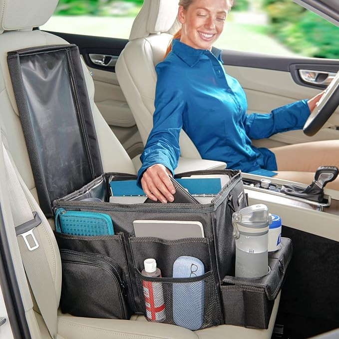 High Road Large CarHop Car Seat Organizer for the Front or Back Seat for Kids and Adults with Cup... | Amazon (US)