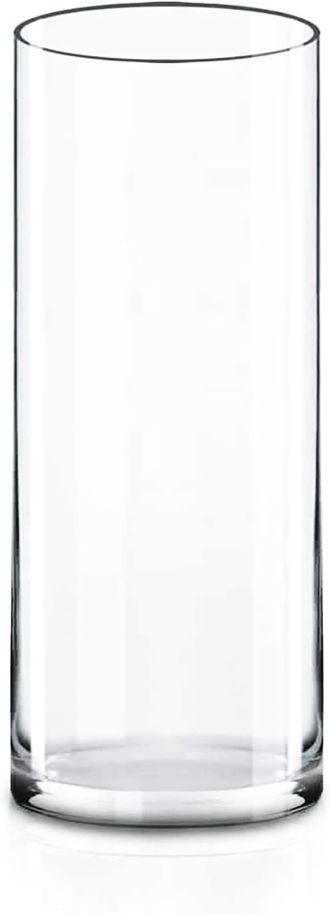 CYS Excel Glass Cylinder Vase (H:14" D:5") | Multiple Size Choices Glass Flower Vase Centerpieces... | Amazon (US)