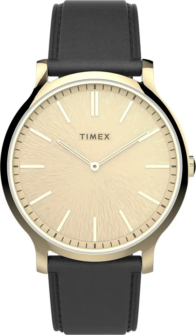 Timex® 3H Leather Strap Watch, 40mm | Nordstrom | Nordstrom