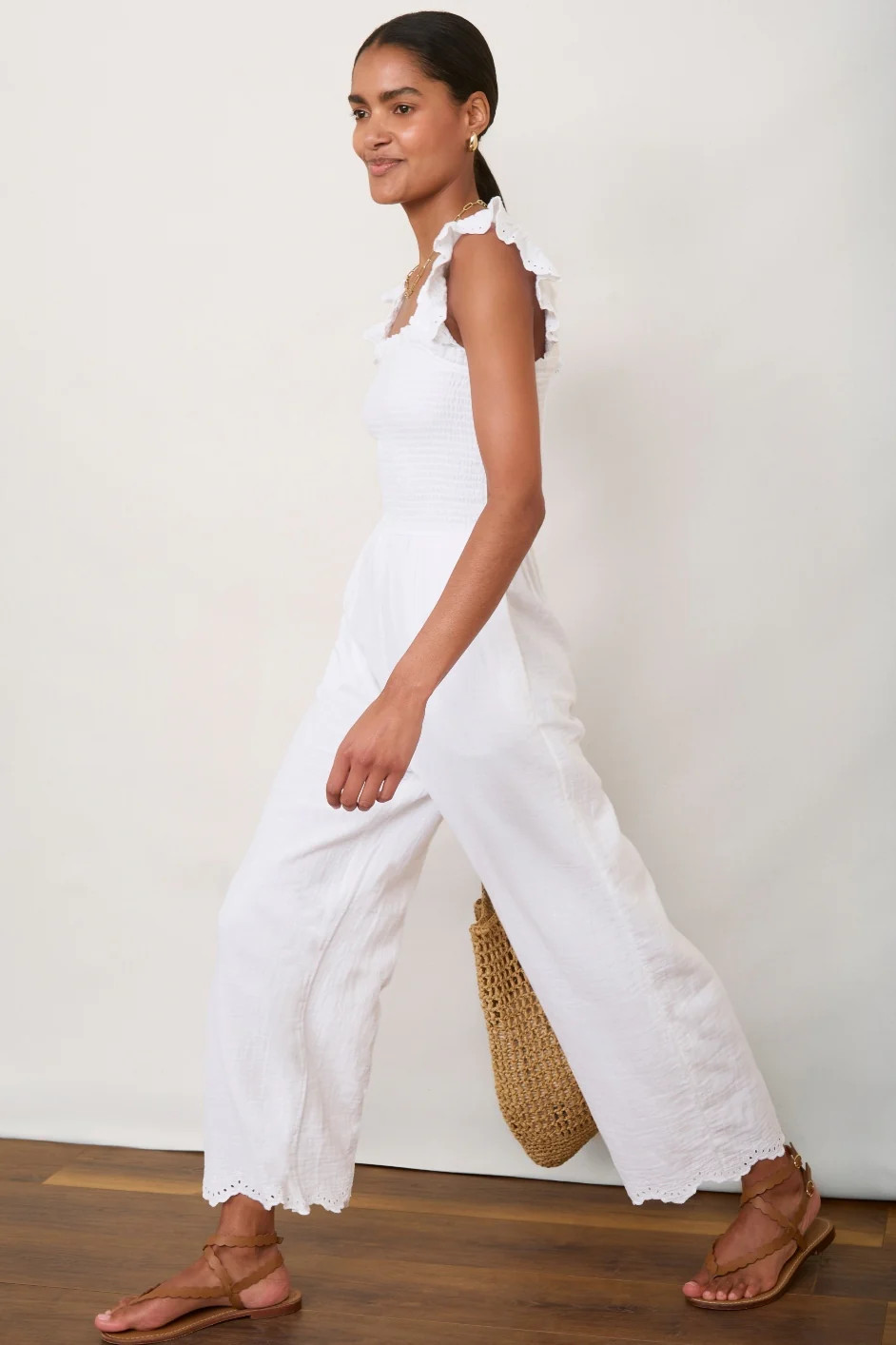Tasia Jumpsuit - White | WYSE London