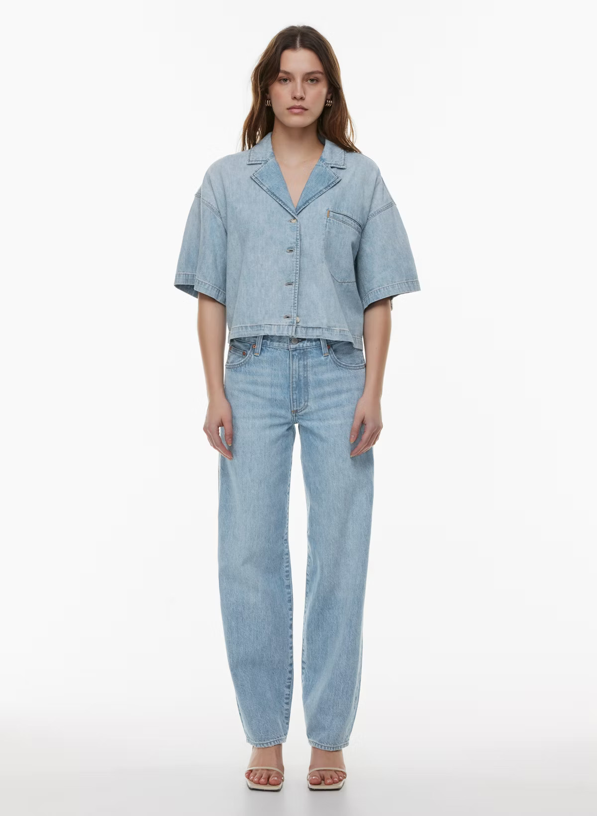 THE JANE BOXY DENIM SHIRT | Aritzia