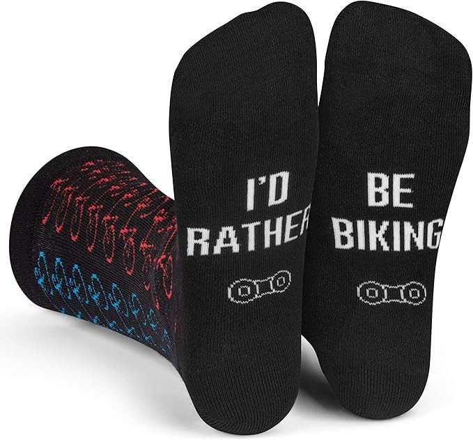 I'd Rather Be Biking Socks for Men & Women - Gifts For Bicycle Lovers and Cyclists | Amazon (US)