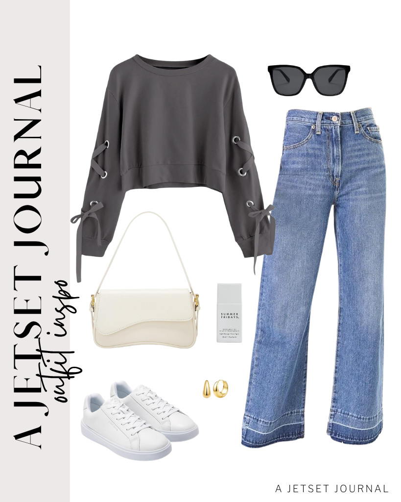 For a fashionable look when traveling, pair the SweatyRocks lace-up pullover with jeans. You'll love wearing it with sunglasses and a shoulder bag for style and Cole Haan's everyday sneaker for comfort. Before heading out, remember to apply a small amount of Summer Fridays' sheer skin tint.


#LTKSeasonal #LTKSaleAlert #LTKTravel 

 