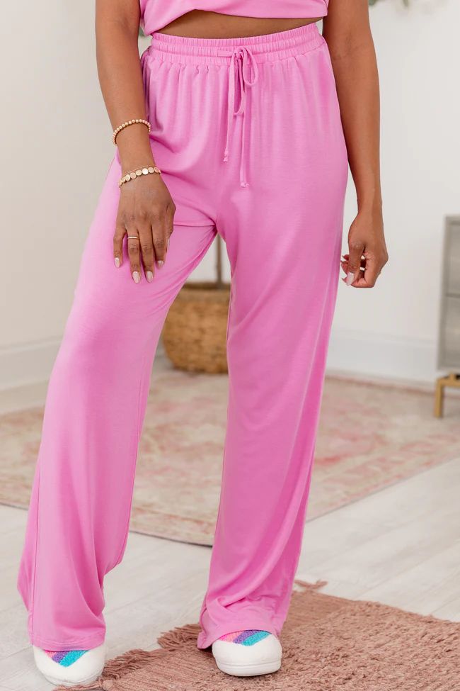Over The Moon Pink Lyocell Lounge Pants | Pink Lily