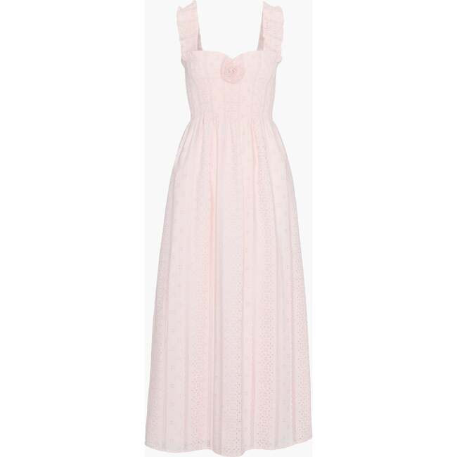 The Rosetta Nap Dress, Pink Broderie Voile | Maisonette