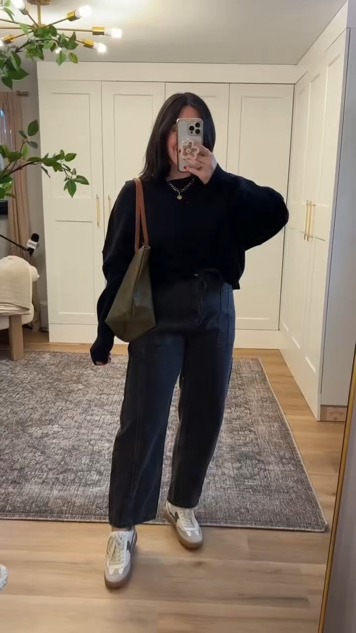FP inspired fall outfit for a fraction of the price - all Amazon! So comfy cute and casual. Sweater comes in other colors! 
Size L