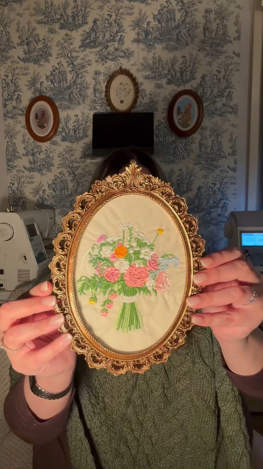This wedding keepsake of your custom embroidered bridal bouquet makes the best addition to your gallery wall 🪡🧵💐🖼️🥺❤️ 

#LTKValentine #LTKHome #LTKWedding