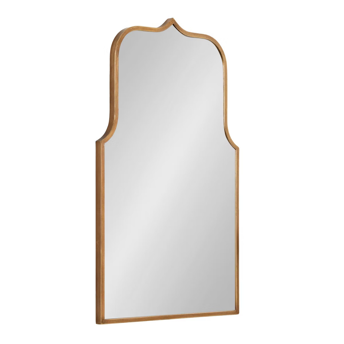 Kate & Laurel All Things Decor 22"x36" Gezella Scallop Arched Wall Mirror Gold | Target