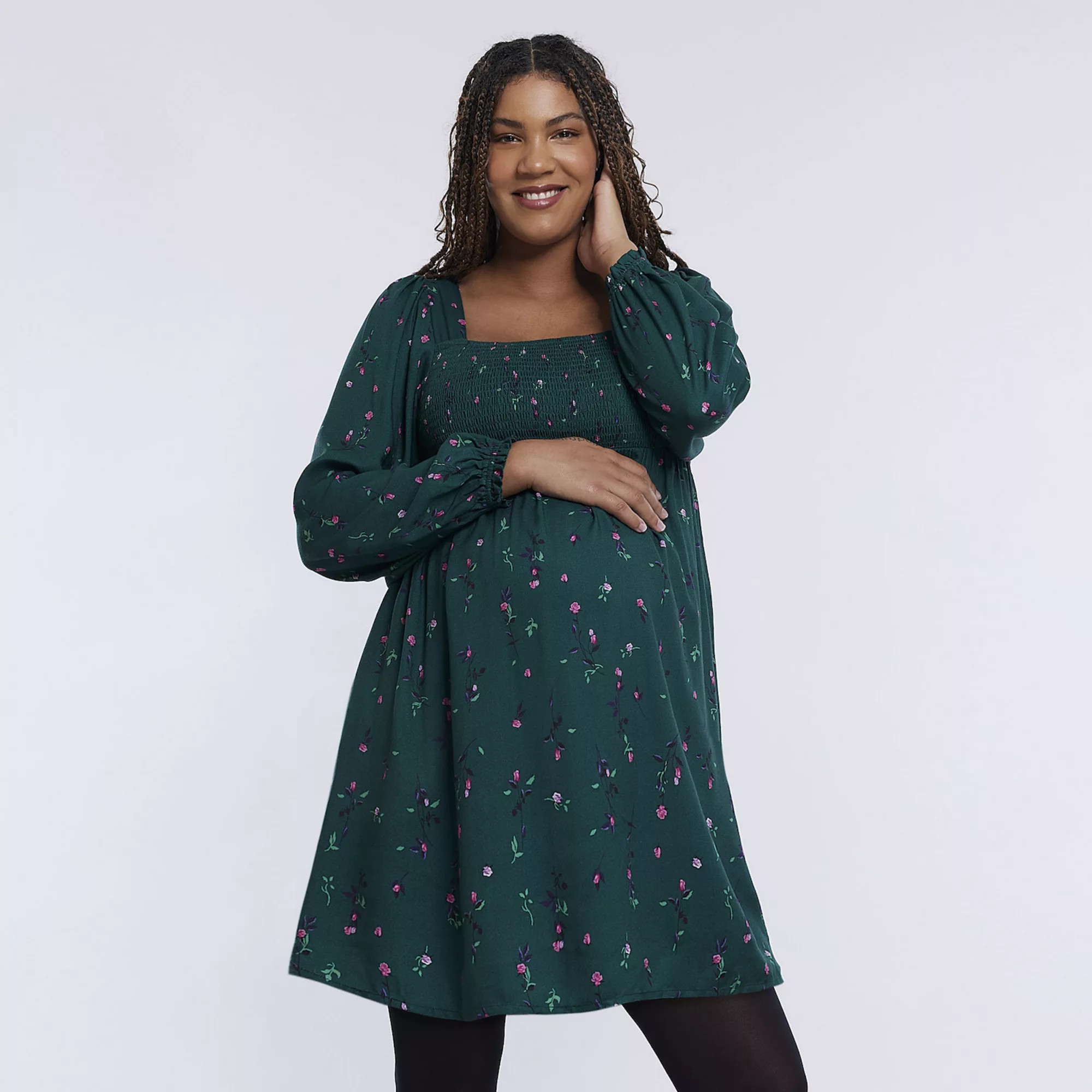 Maternity Motherhood® Smocked Babydoll Mini Dress | Kohl's