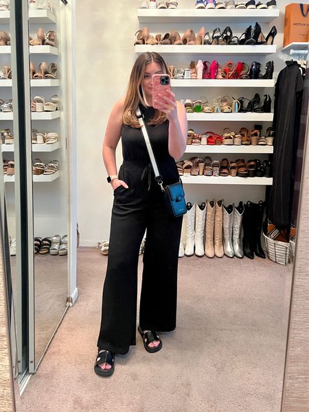Amazon jumpsuit, black sandals, iPhone case, silver jewelry, thermal brush, casual outfits, weekend outfit 

#LTKStyleTip #LTKFindsUnder50 #LTKShoeCrush