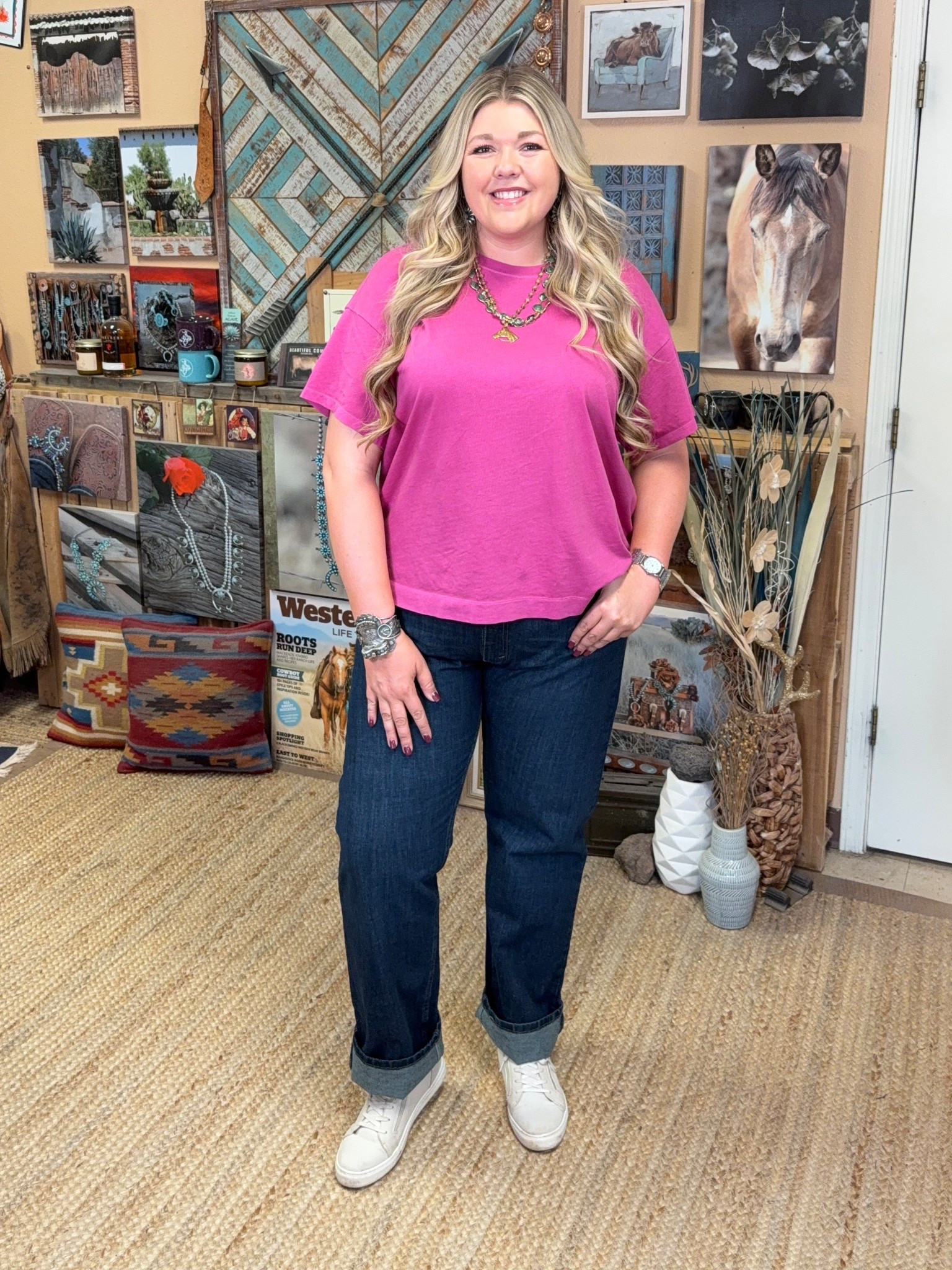 Can’t get over these amazing Old Navy vintage tees! The perfect moderate crop length, thicker hem that elevates the style, dropped shoulder detail and slight oversized fit makes them so flattering! And the neckline is perfect for layering necklaces without worrying about them touching skin when it’s hot this summer! I’m wearing my true size XXL tall. 

#LTKPlusSize #LTKFindsUnder50