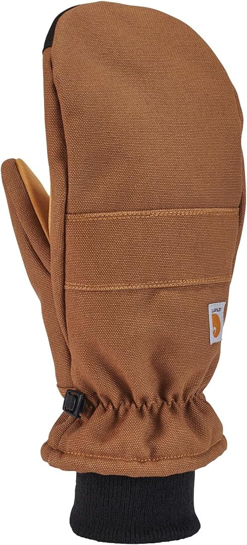 Carhartt womens Insulated Duck Synthetic Leather Knit Cuff Mitt | Amazon (US)