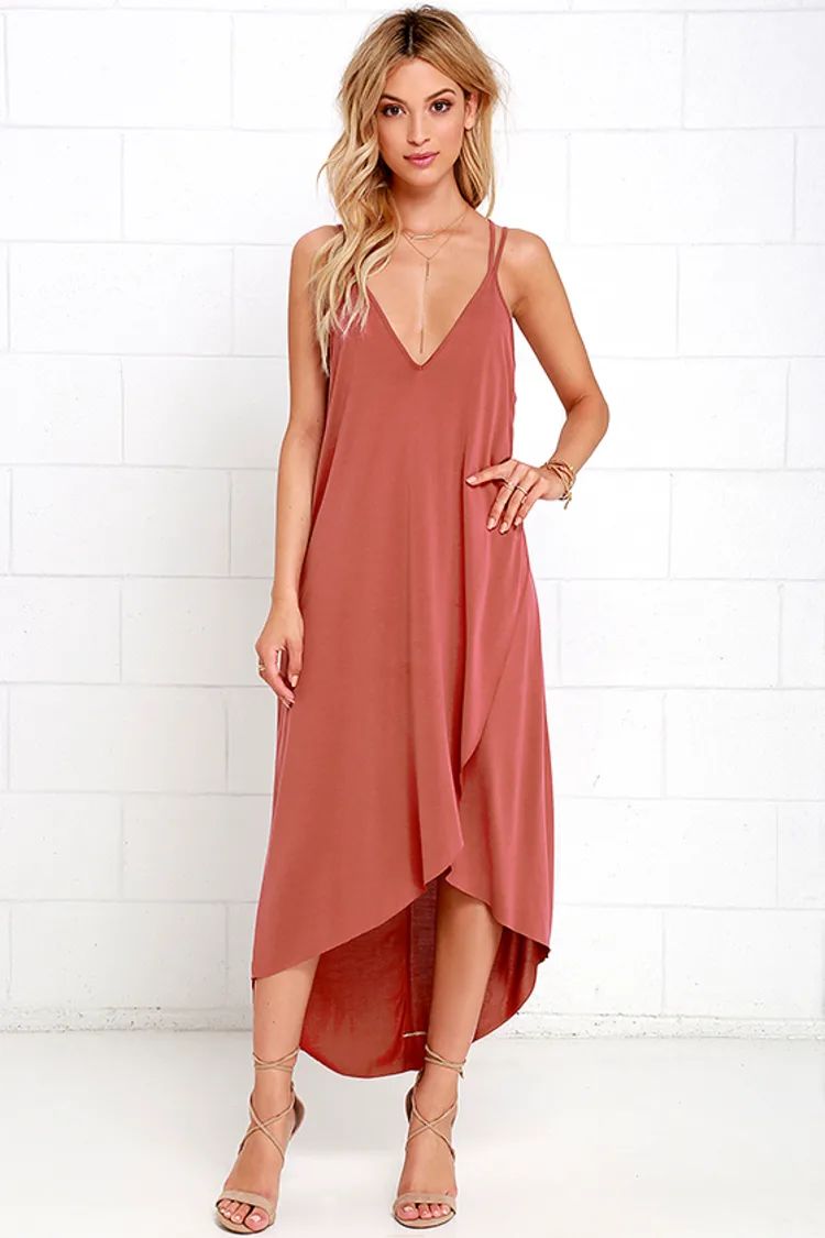 Mood and Melody Washed Red High-Low Dress | Lulus (US)