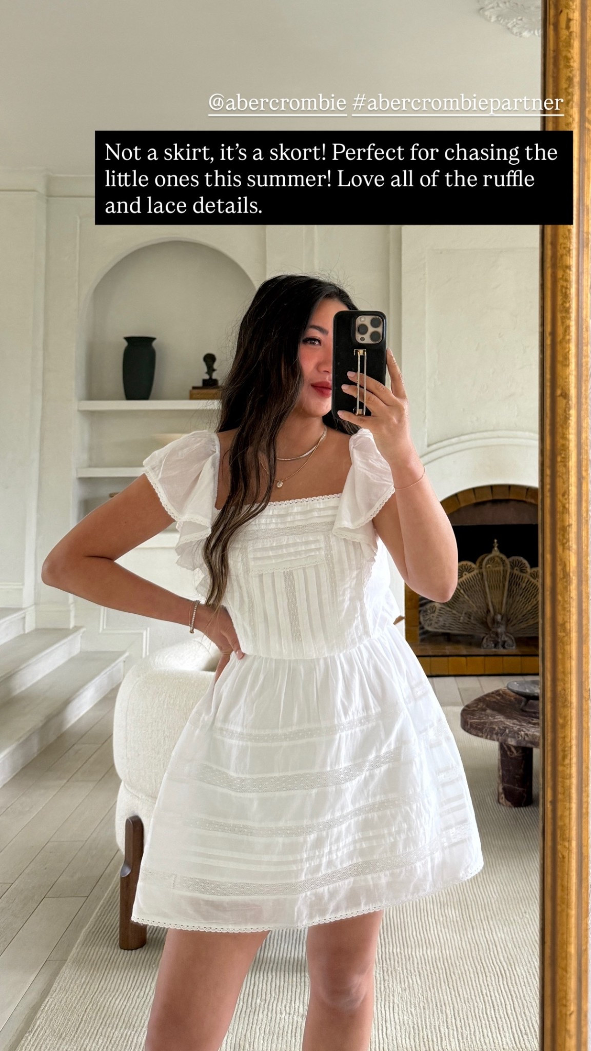 Not a skirt, it's a skort! Perfect for chasing the little ones this summer! Love all of the ruffle and lace details.

Also linked more skort outfits.

@abercrombie 
#abercrombiepartner

#LTKPetite #LTKOver40 #LTKootd