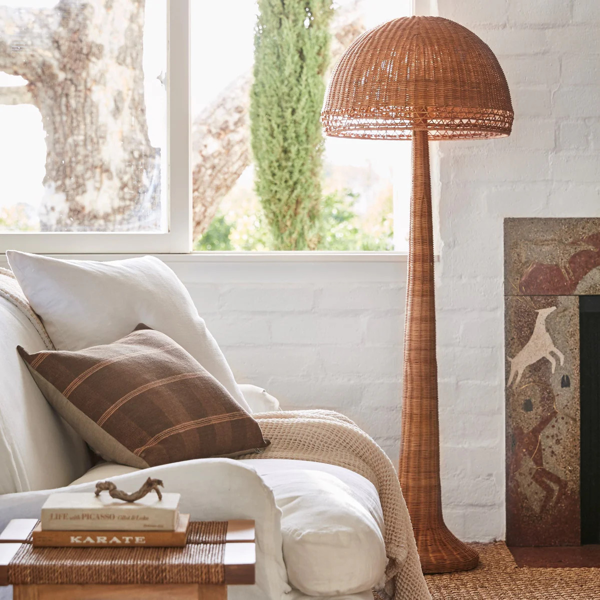 Augusta Rattan Floor Lamp | Casa Zuma