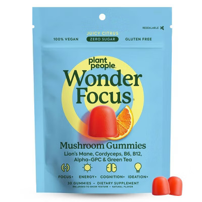 Plant People WonderFocus Mushroom Multivitamin Gummies - 30ct: Chewable Vitamins | Target