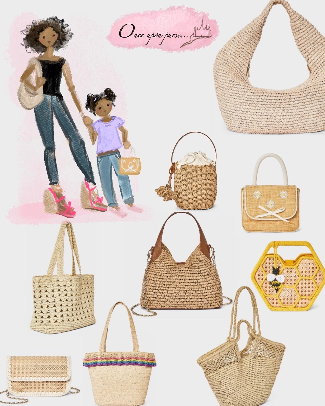 Once upon a purse… there were straw and woven handbags. They found you and now live happily ever after on your wrist  

#LTKmomlife #LTKKids #LTKootd