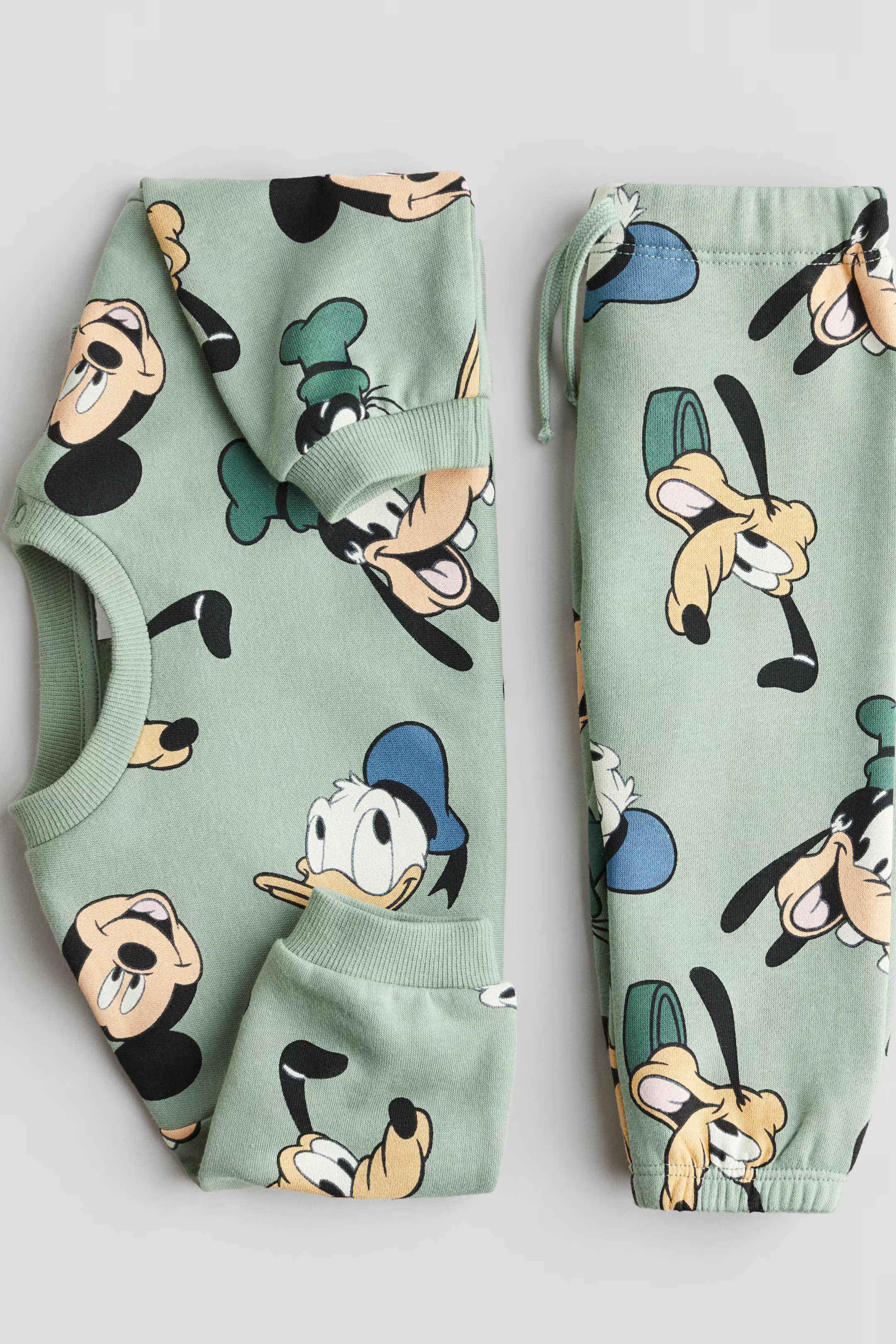 2-piece Set with Motif - Light green/Mickey Mouse - Kids | H&M US | H&M (US + CA)