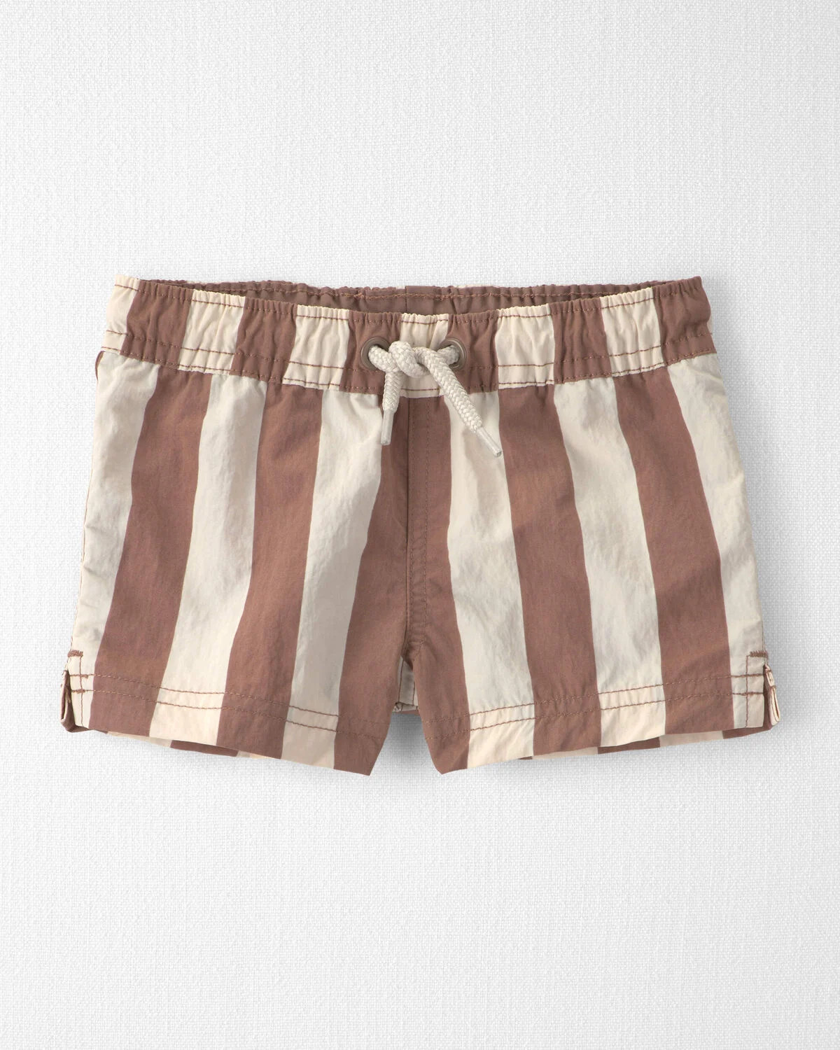 Baby Boy Recycled Swim Trunks in Brown Stripes | Carter's Inc