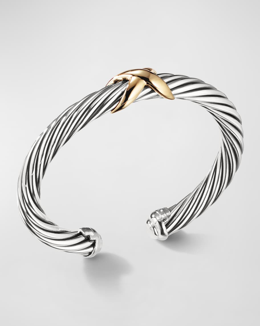 David Yurman X Bracelet with Gold | Neiman Marcus