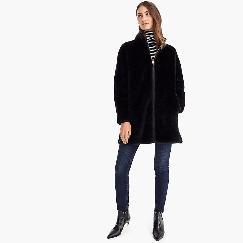 Zip-up plush fleece coat | J. Crew US