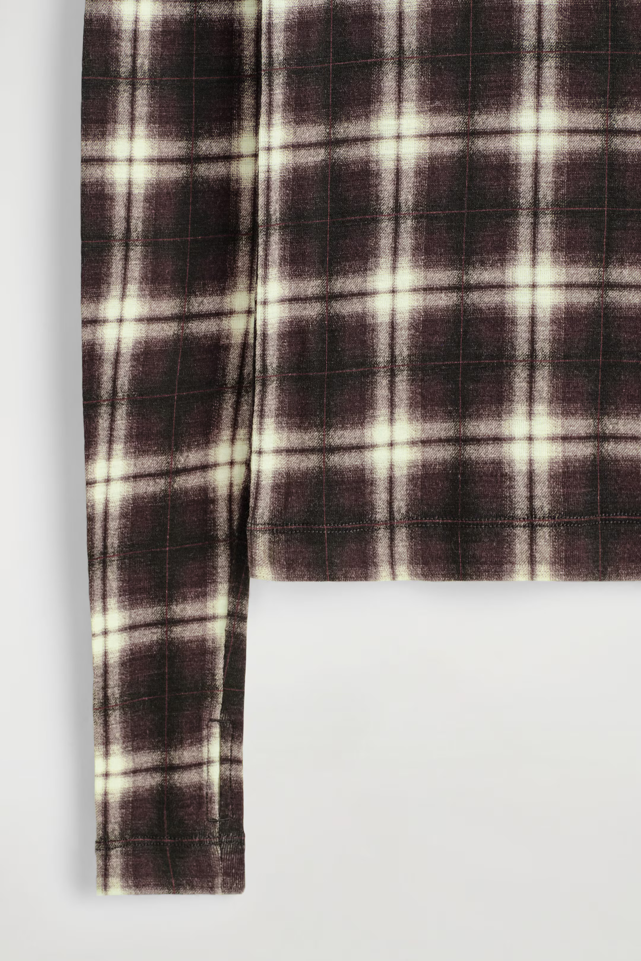 MERINO WOOL HIGH-NECK TOP - BROWN / CHECKED | COS | COS (EU)