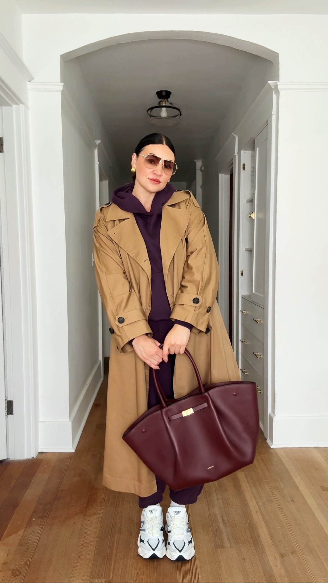 A matching sweatsuit hated to see me coming. I sized down to a medium hoodie and large pant in this set and was so glad I did. It’s still perfectly oversized but I’m not drowning!



#LTKMidsize