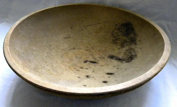 Vintage Large Wood Bowl  Out Of Round Dry Bowl  Primitive | Etsy | Etsy (US)