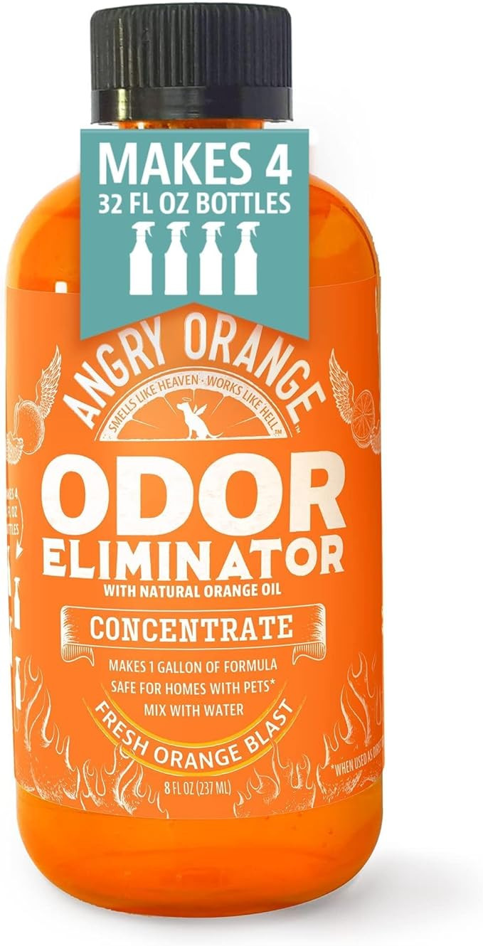 Angry Orange Pet Odor Eliminator 8 oz. bottle- Industrial Strength Pet Odor Remover - Makes (4) 3... | Amazon (US)