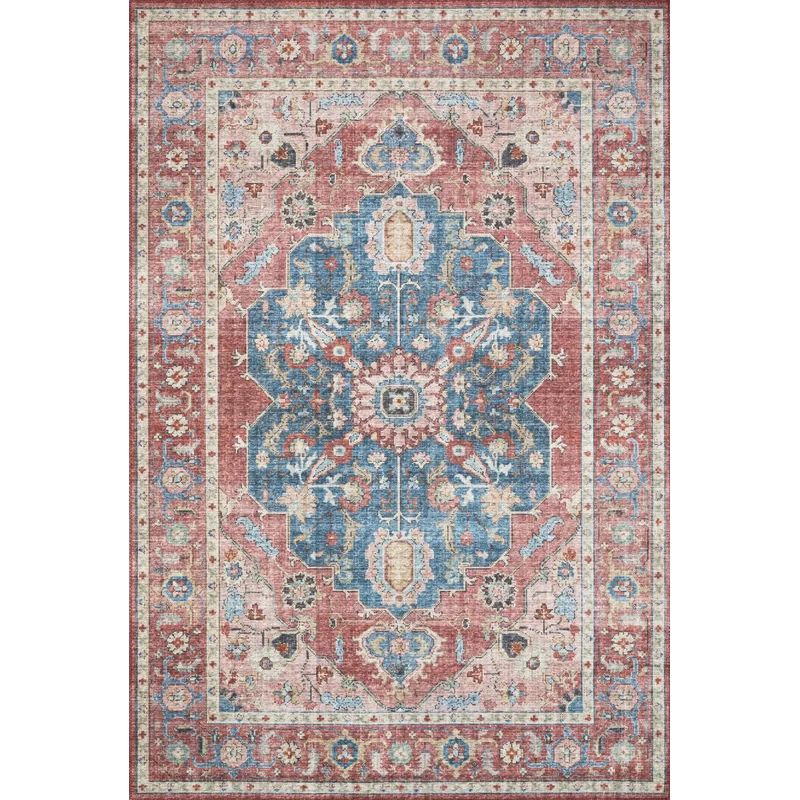 Skye Oriental Brick/Ocean Area Rug | Wayfair North America