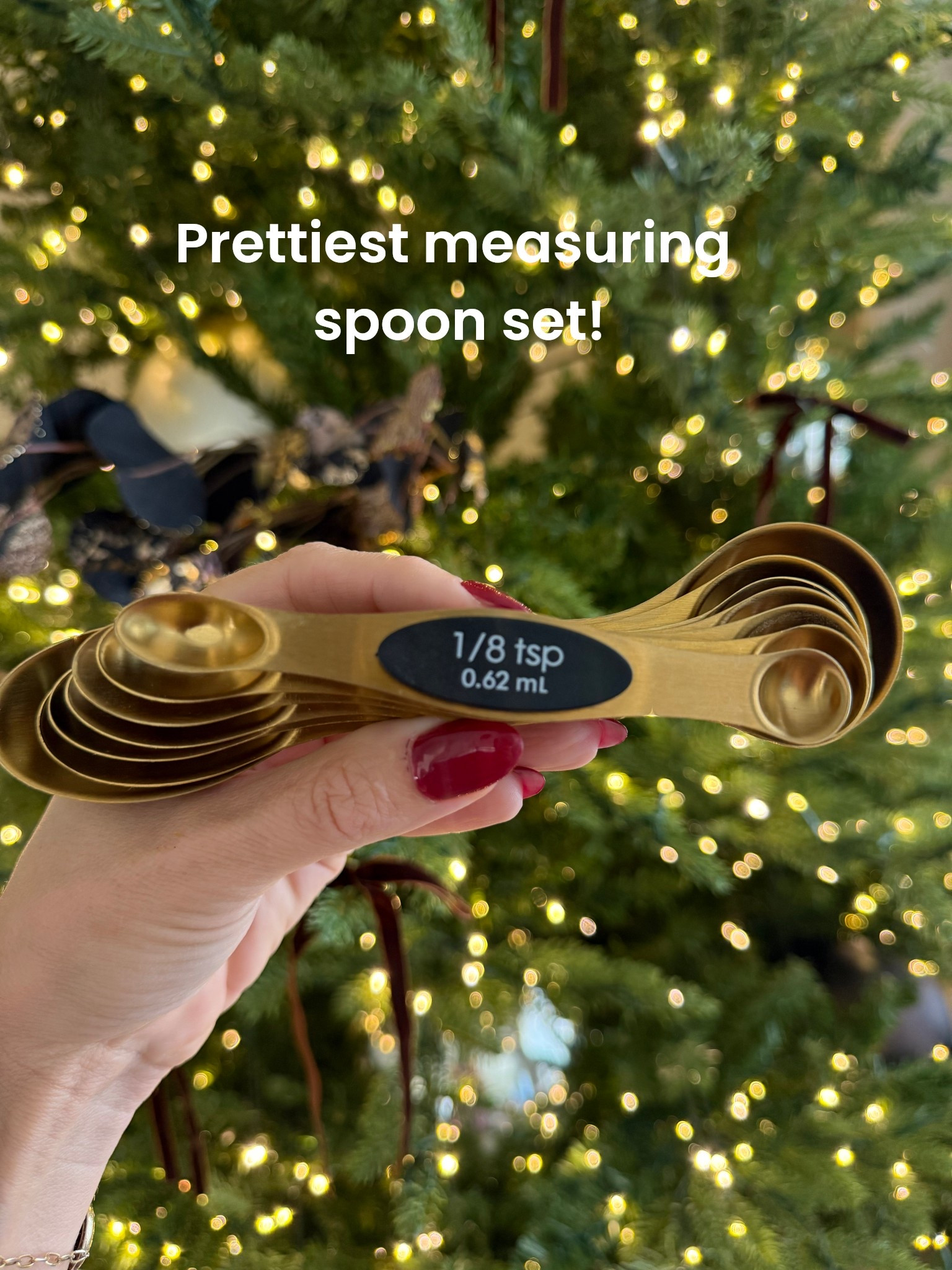 Gold measuring spoons! Magnetic to each other! 🍞🍪🥧✨

Stocking stuffer, or stock up for yourself to prepare for all of the holiday baking this month! So pretty! 

#LTKHoliday #LTKfoodie #LTKHome