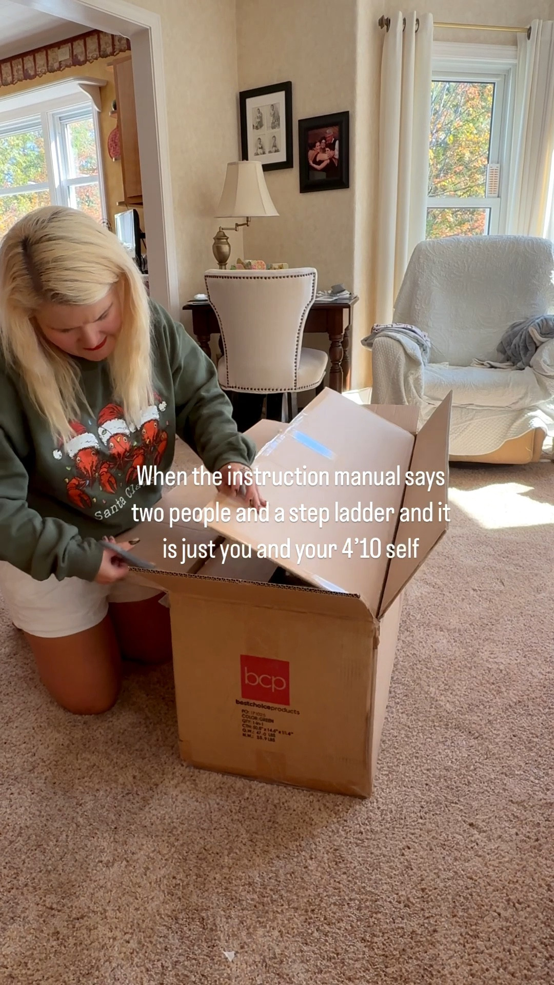 The lesson of the story you can do hard things, or at least things that are double your size😅 

#christmas #anauticalchristmas #christmastree #christmasinoctober #christmastreedecorating 

#LTKHome #LTKPetite #LTKSeasonal