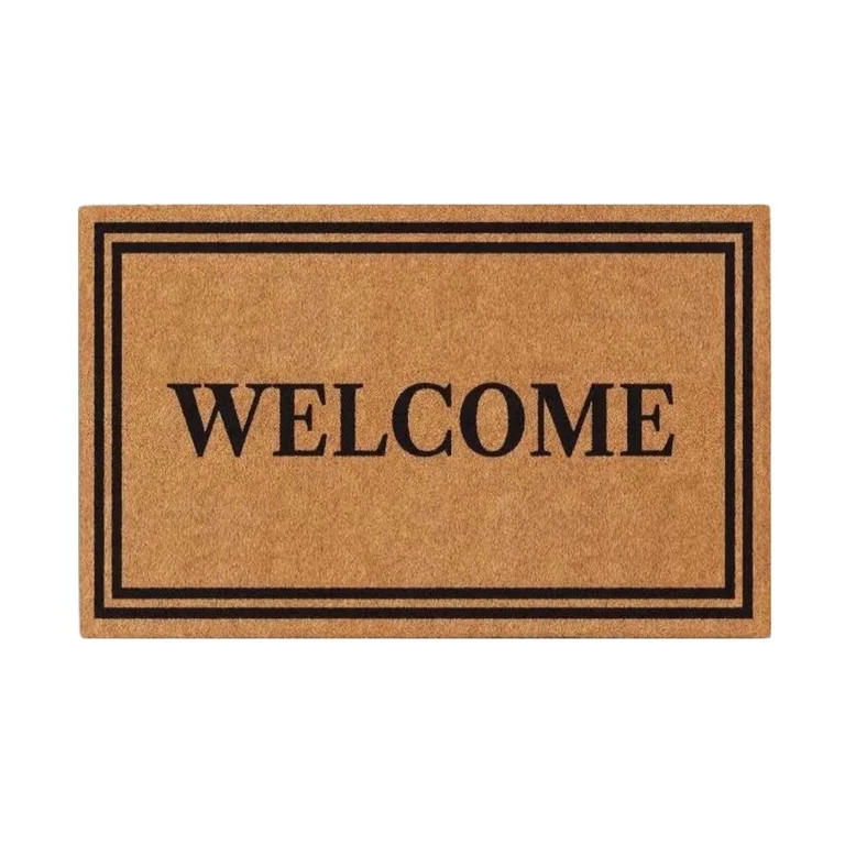 Ottomanson Coir Welcome Mat, Non-Slip Outdoor Doormat, Weather-Resistant, 17" x 30" | Walmart (US)