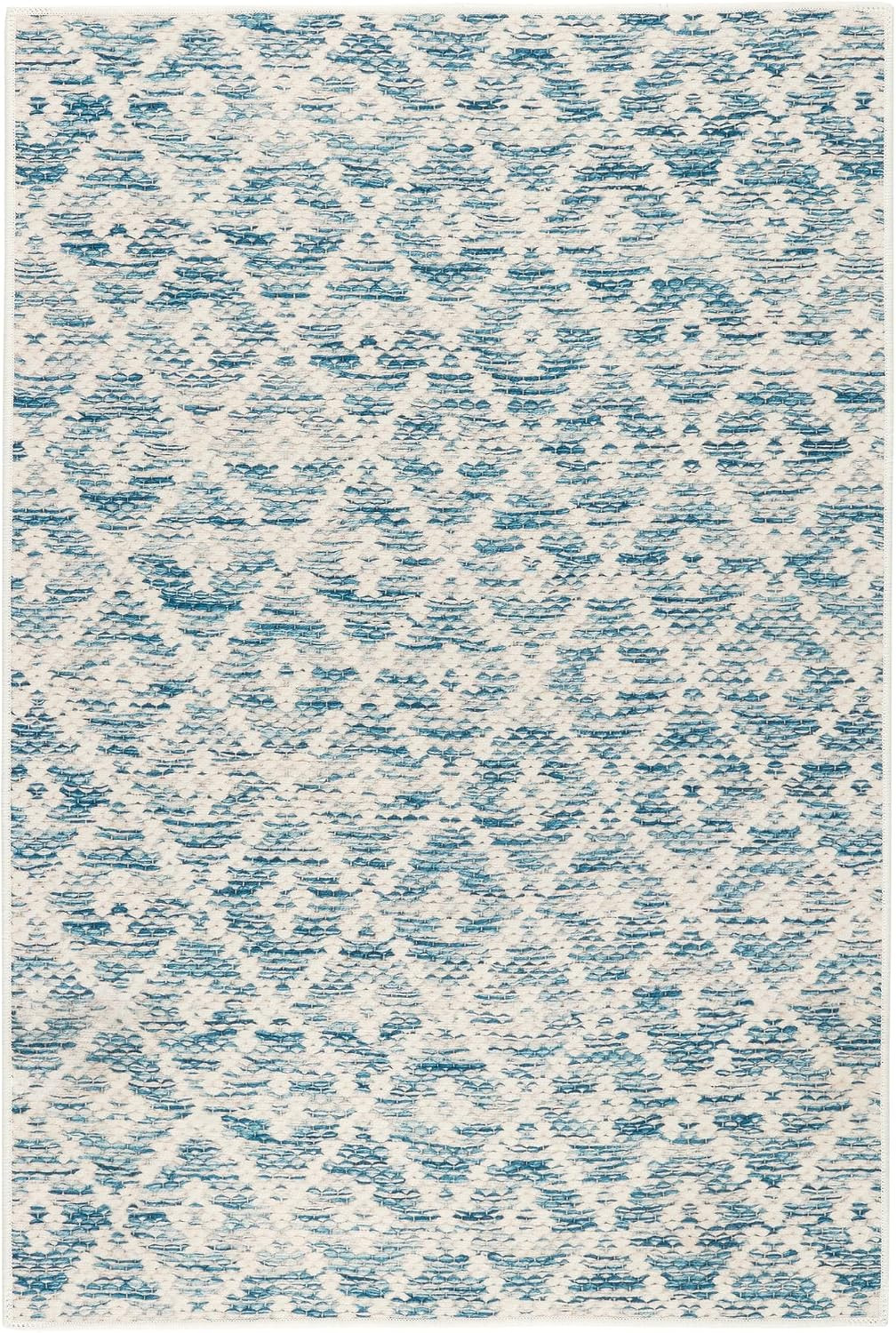 Dash & Albert Melange Diamond Blue Geometric Washable Rug, 3'x5' | Amazon (US)