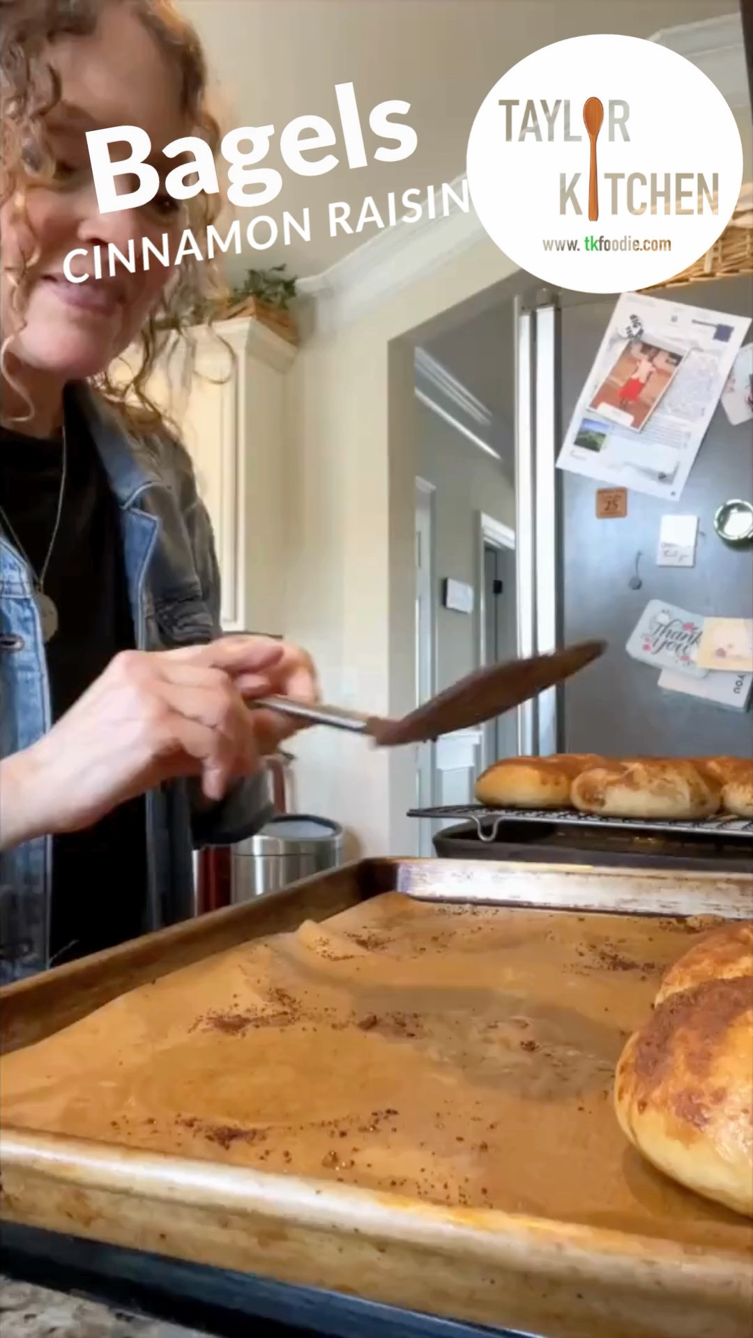 #sourdough bread & bagel baking day.
Always fun.🤩  It makes you feel somewhat accomplished when yummy things come out of your kitchen.
Indeed there have been flops, but these Cinnamon Coconut Sugar & Golden Raisin Bagels 🥯 particularly seem to have hit the sweet spot for those that are purchasing baked goods from my little cottage industry .
Check out the easy recipe on TKFoodie.com here - https://www.taylorkitchen.net/recipes/easy-sourdough-bagels

My favorite bread & bagel making things are here on my LTK. 

 #LTKfoodie #LTKHome