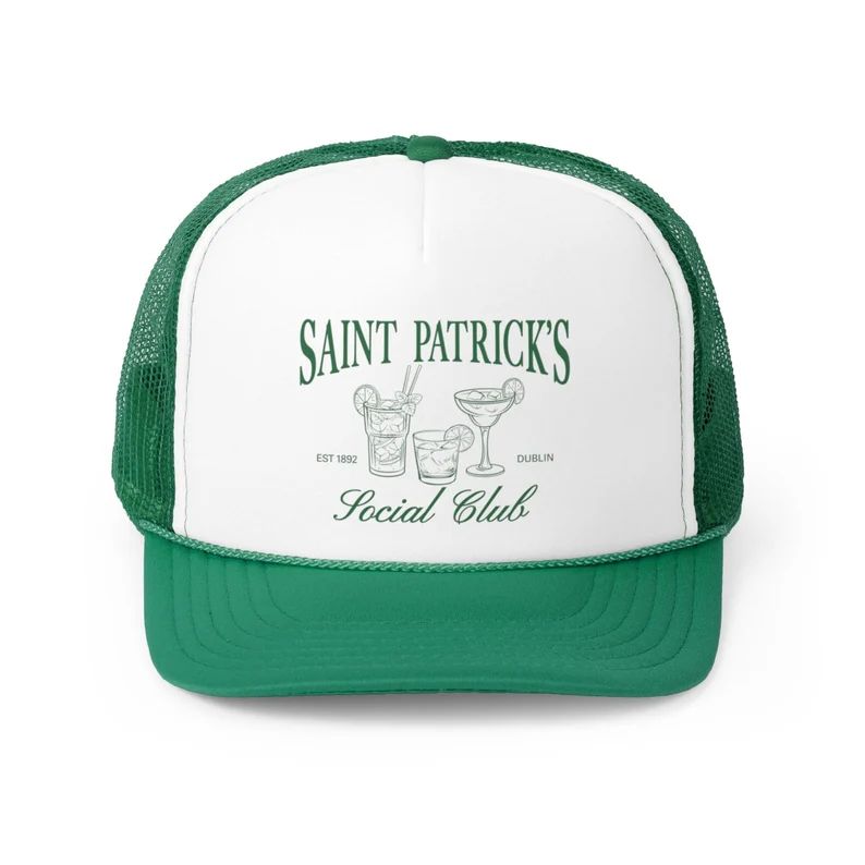 St. Patricks Day Trucker Hat, St Patrick Day Drinking Social Club Snapback Hat, Saint Patricks Fo... | Etsy (US)
